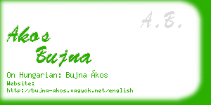 akos bujna business card
