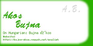 akos bujna business card